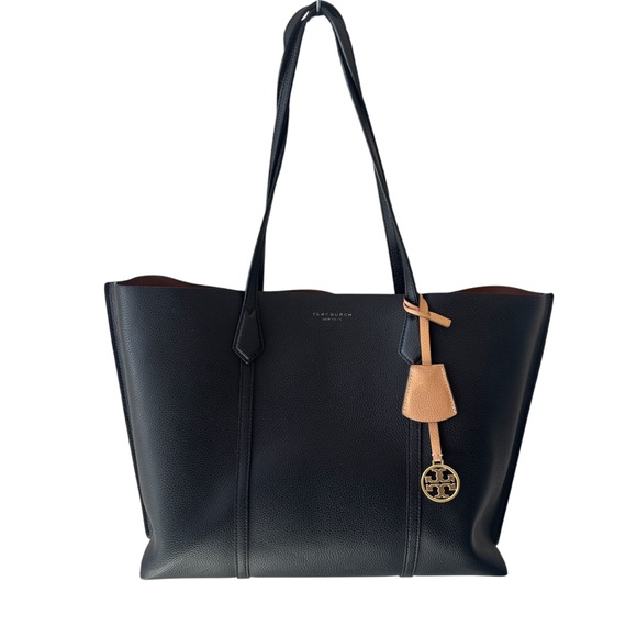 Tory Burch Black Leather Tote Bag - Picture 1 of 14